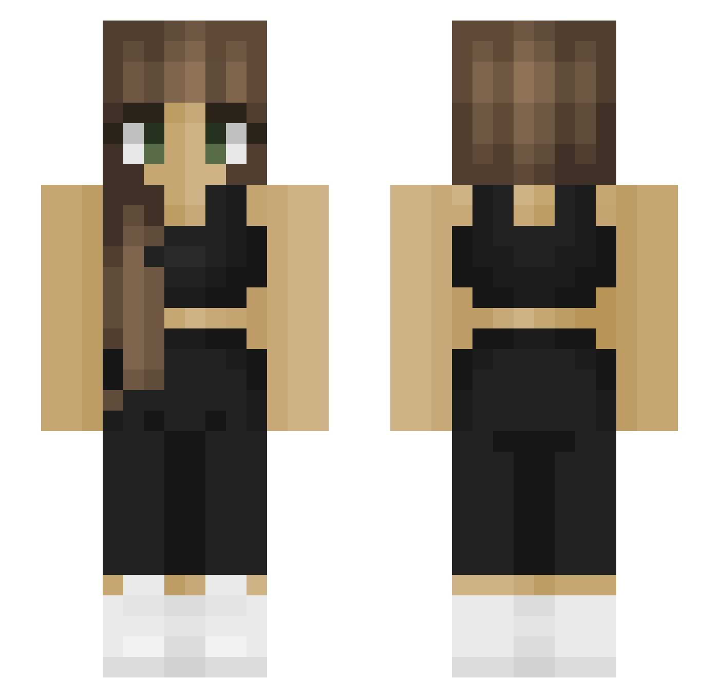Esoteric Minecraft skin, front and back view
