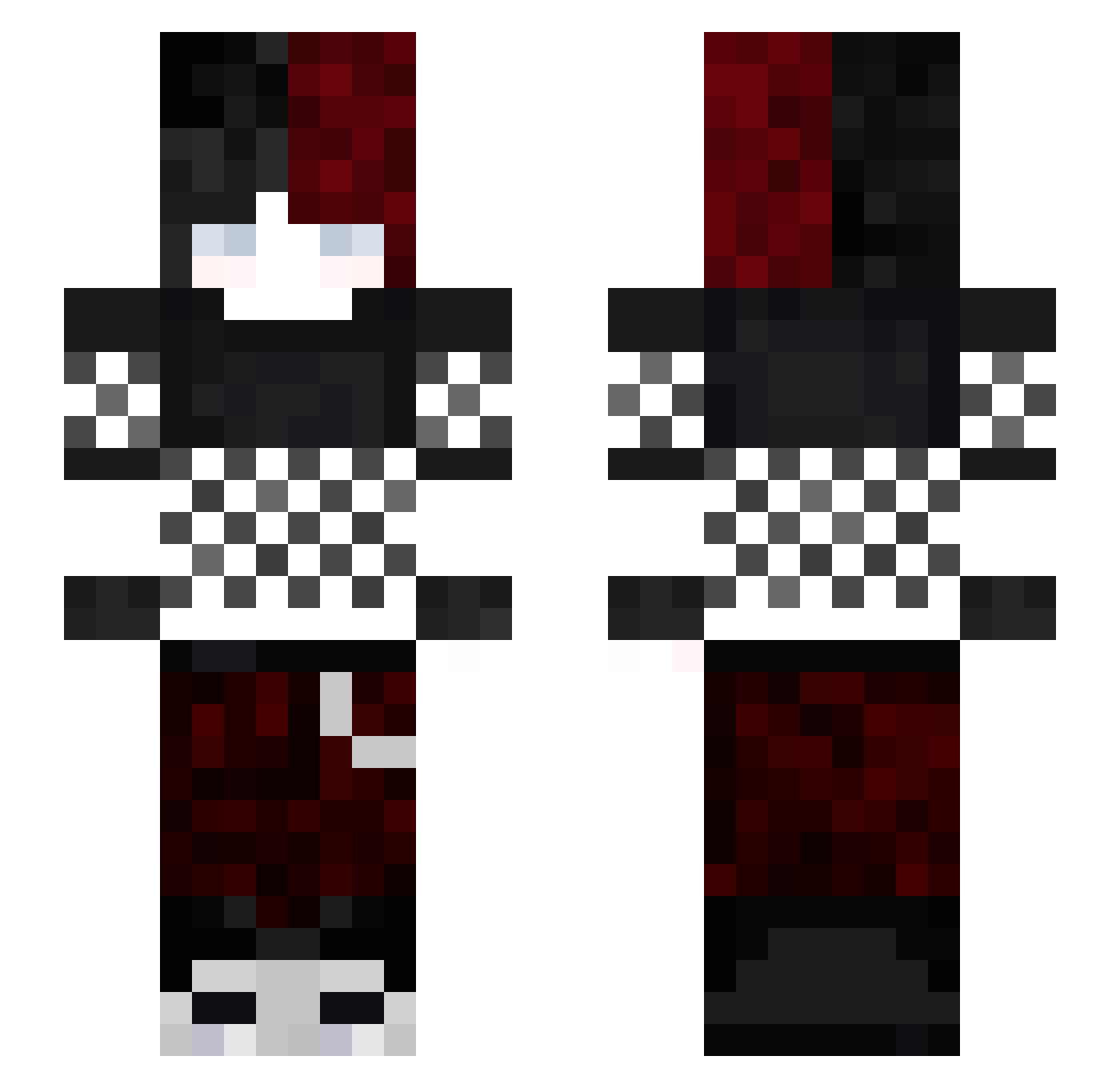 Wordexe_ Minecraft skin, front and back view