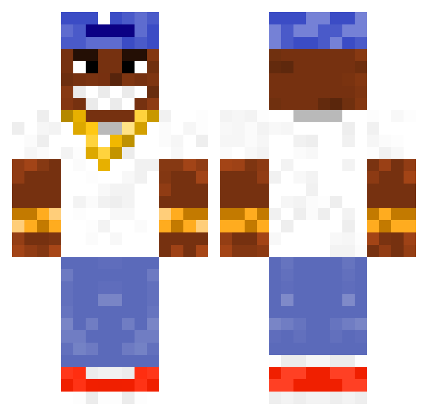 JotapeDg Minecraft skin, front and back view