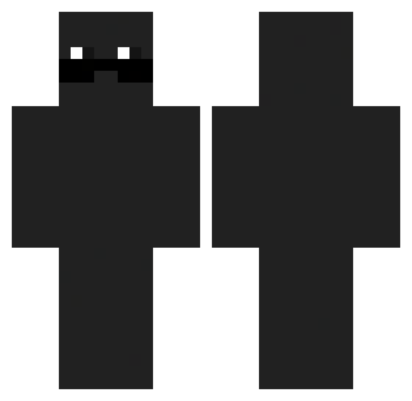 butlr Minecraft skin, front and back view
