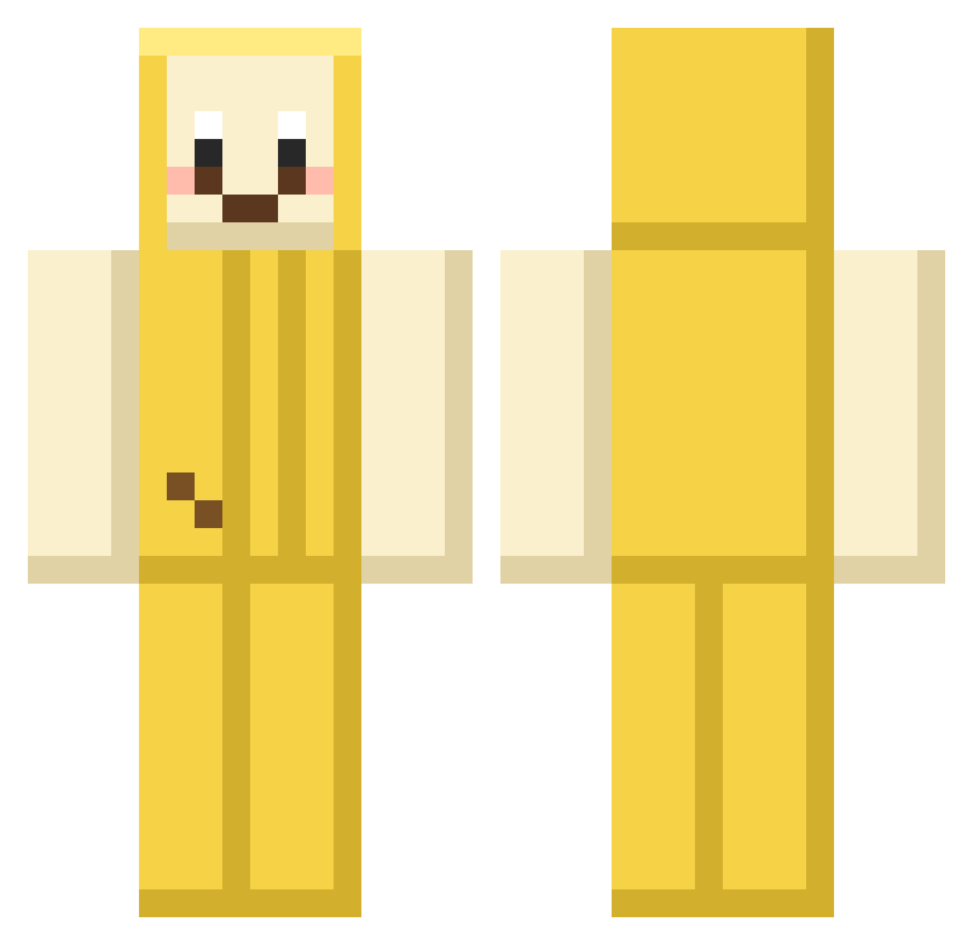 rodeolph Minecraft skin, front and back view