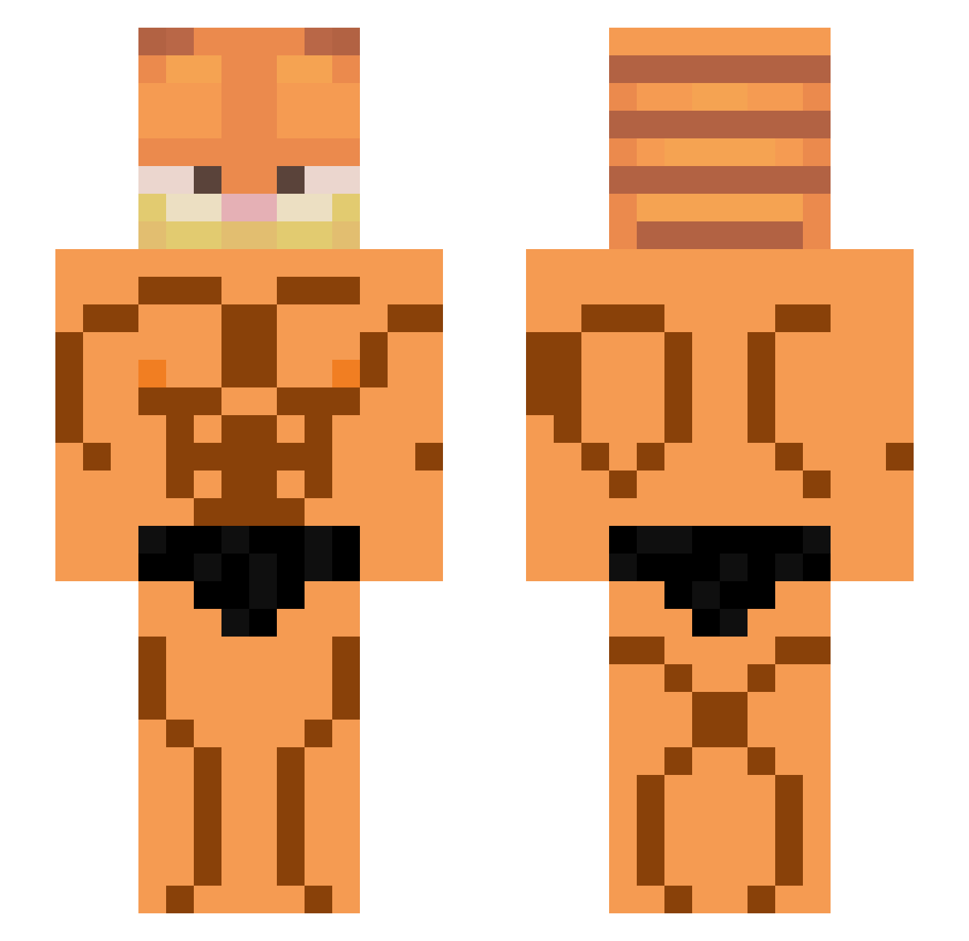 deftonescat Minecraft skin, front and back view