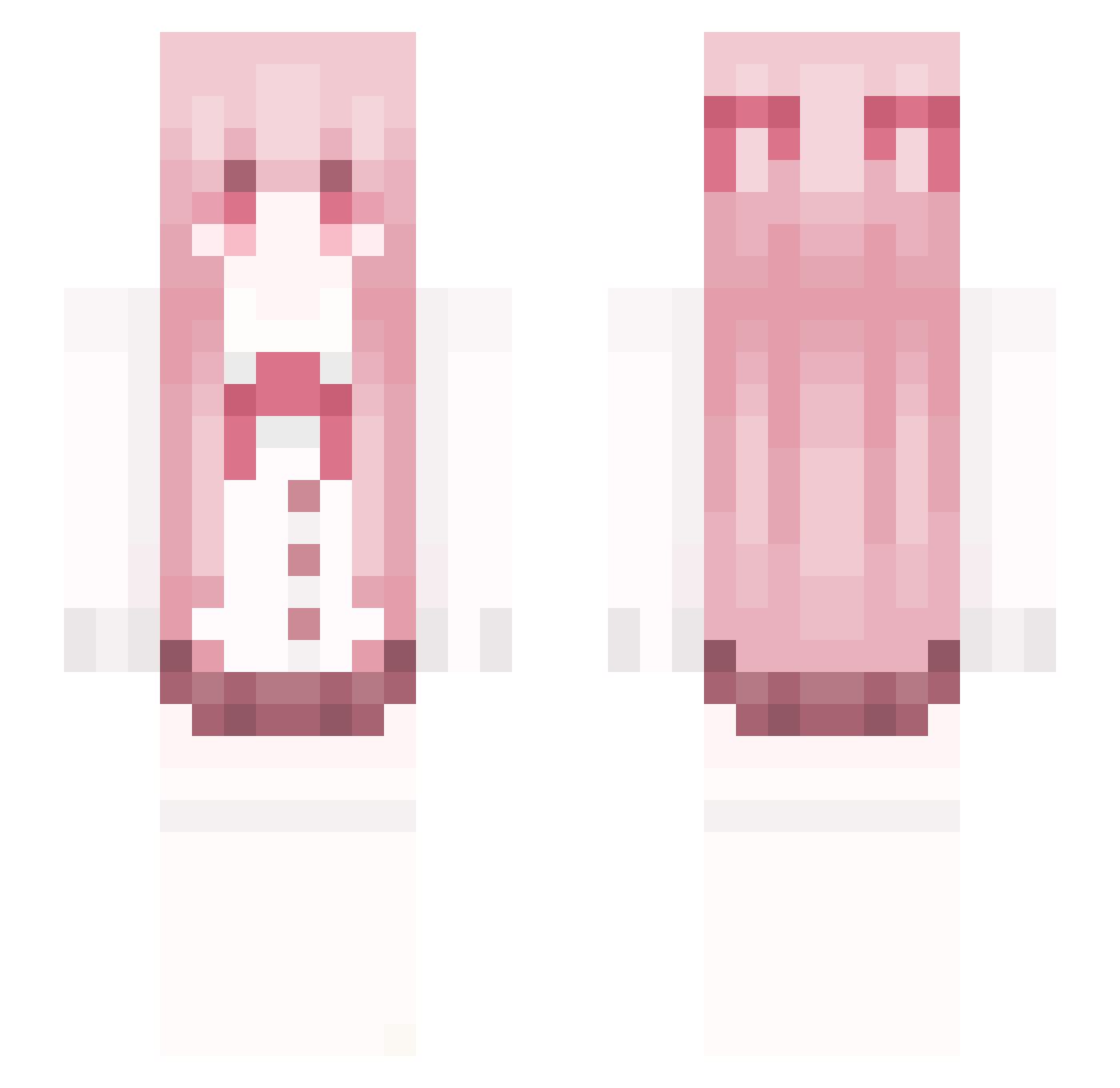 Underatives19x Minecraft skin, front and back view