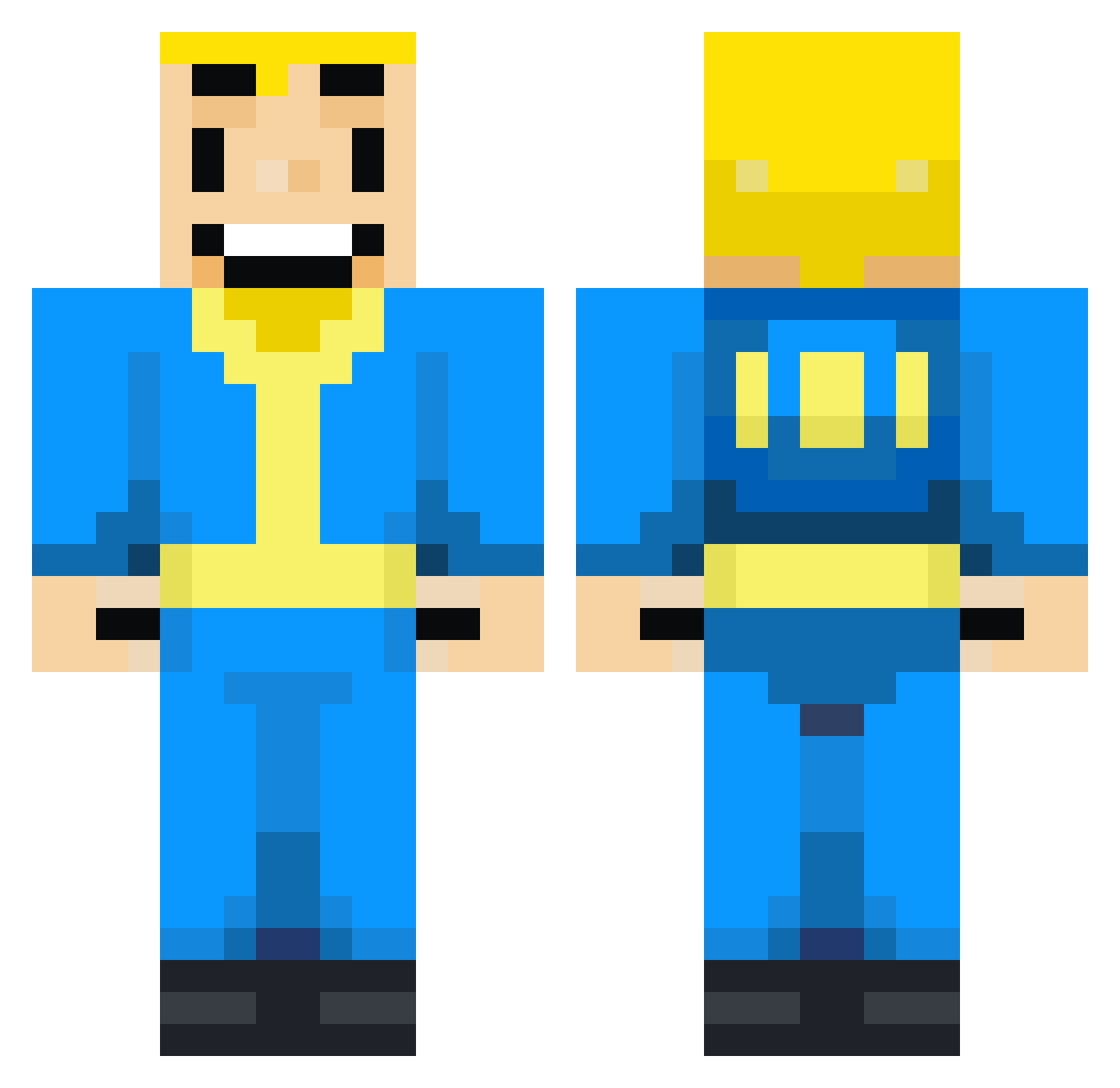 ___INFERNO___ Minecraft skin, front and back view