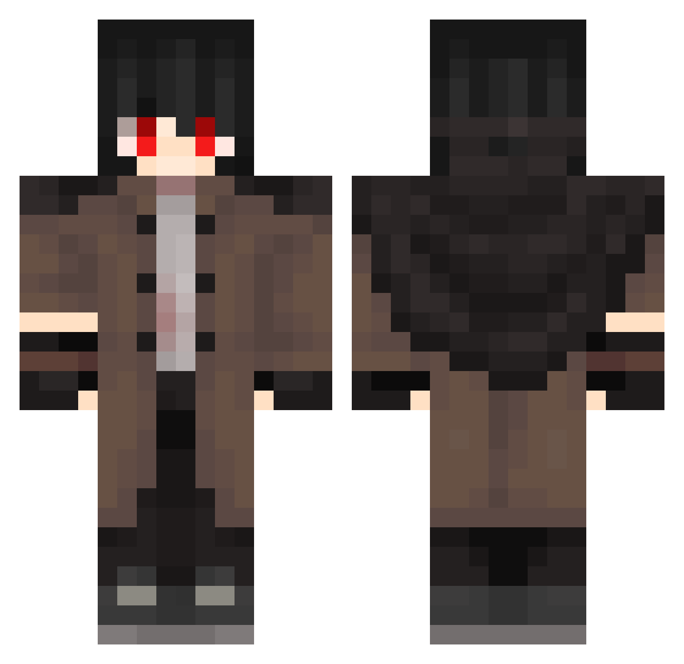 xXLittleRockXx Minecraft skin, front and back view