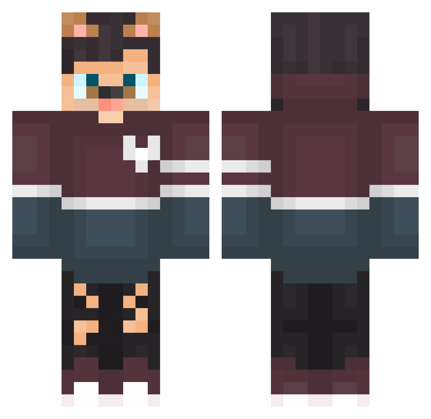 sheeda_pitiful37 Minecraft skin, front and back view