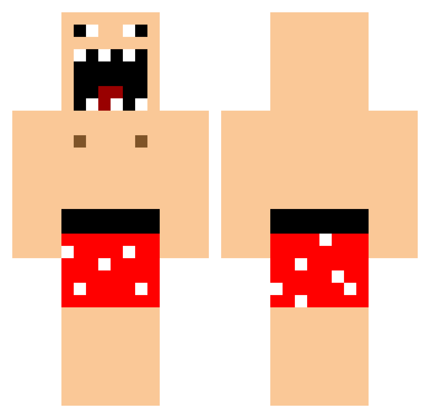 Theux171 Minecraft skin, front and back view