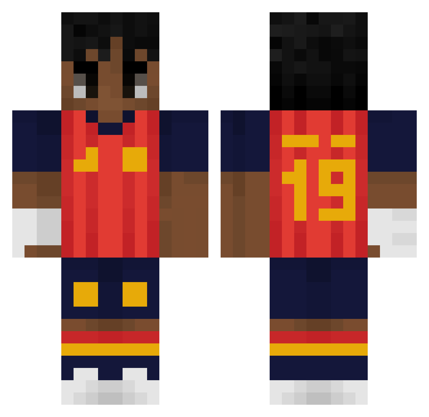 Vadimmal_X2 Minecraft skin, front and back view