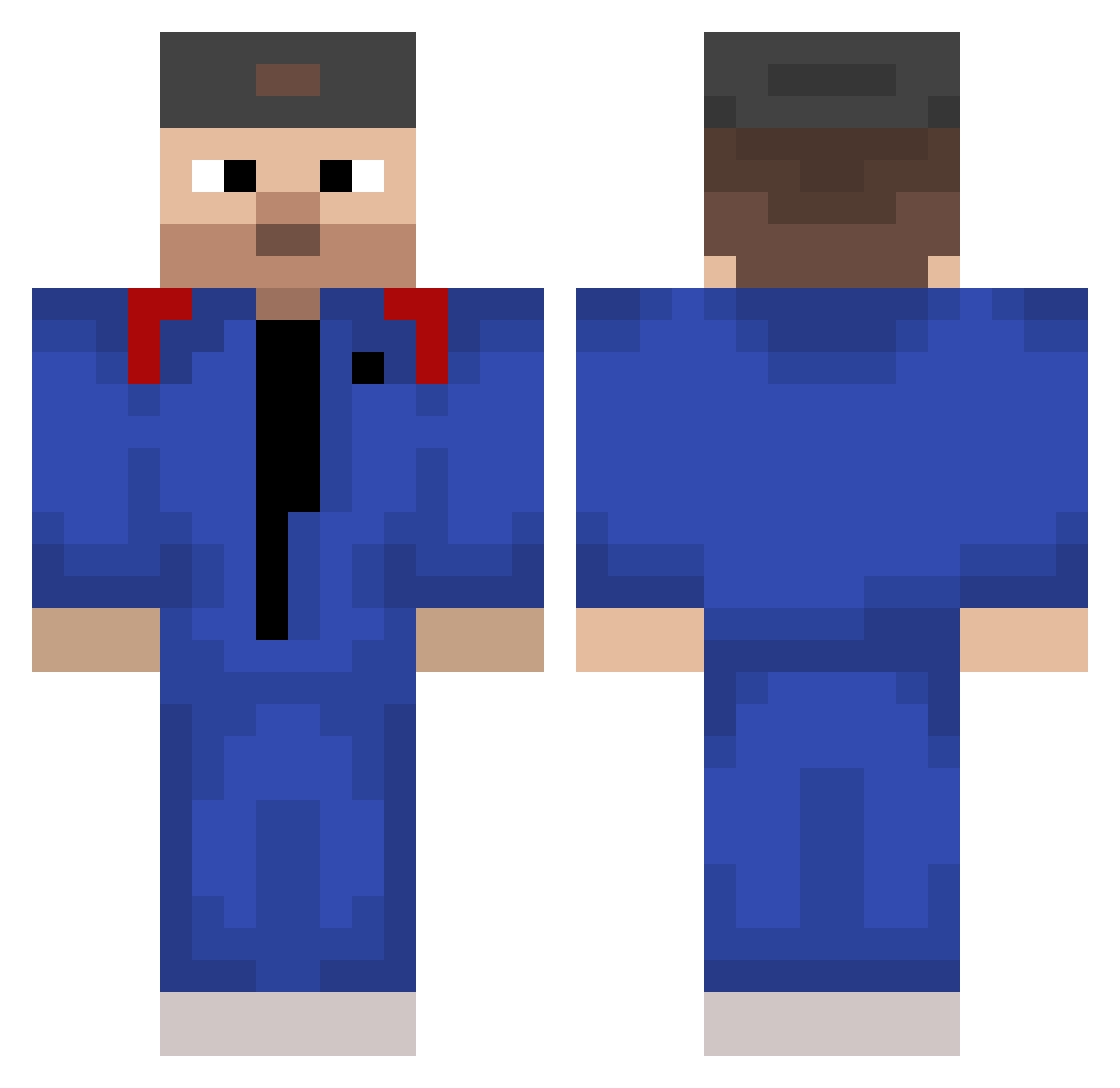 jspasintelligent Minecraft skin, front and back view