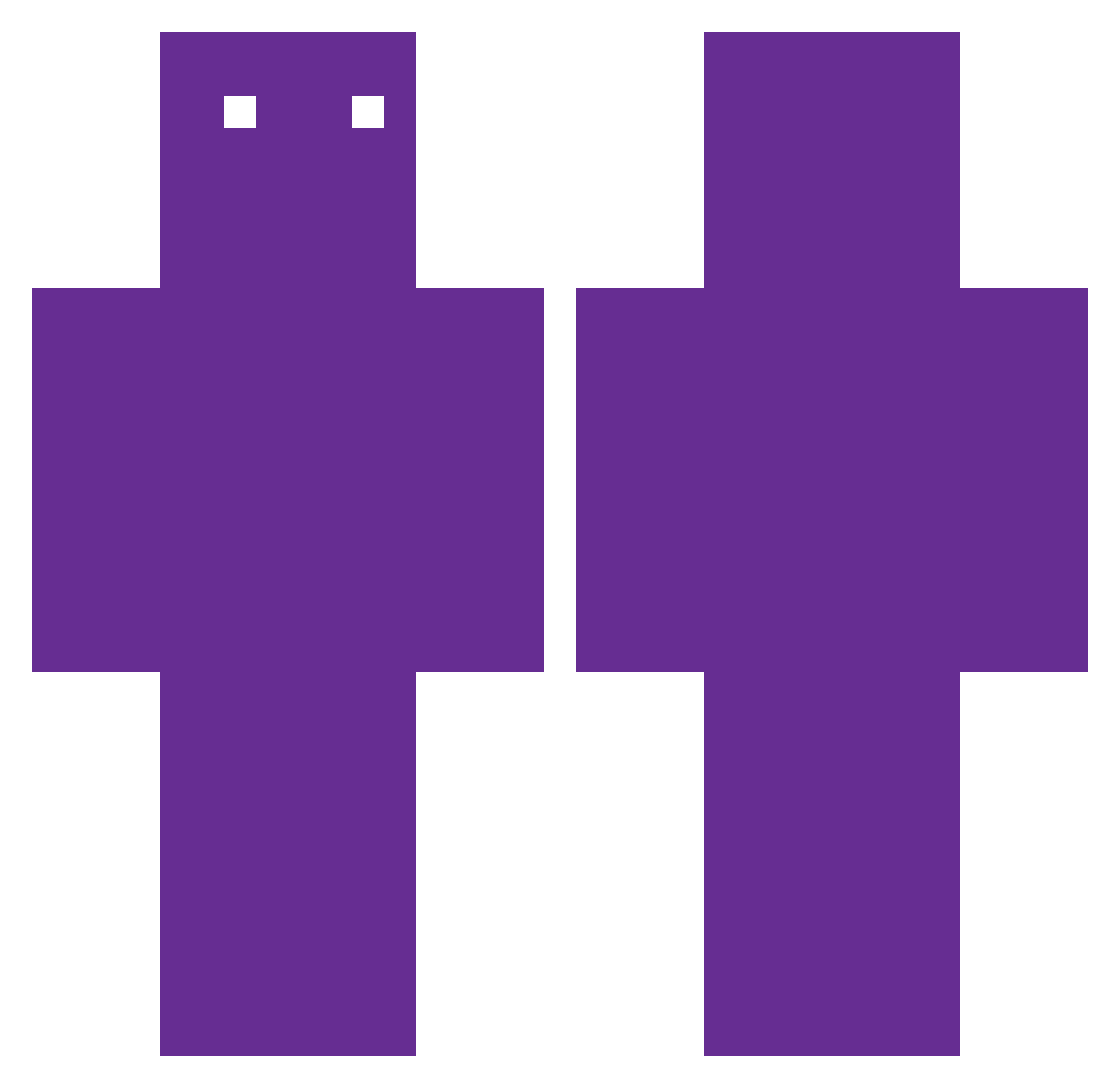 TrueQ_ Minecraft skin, front and back view