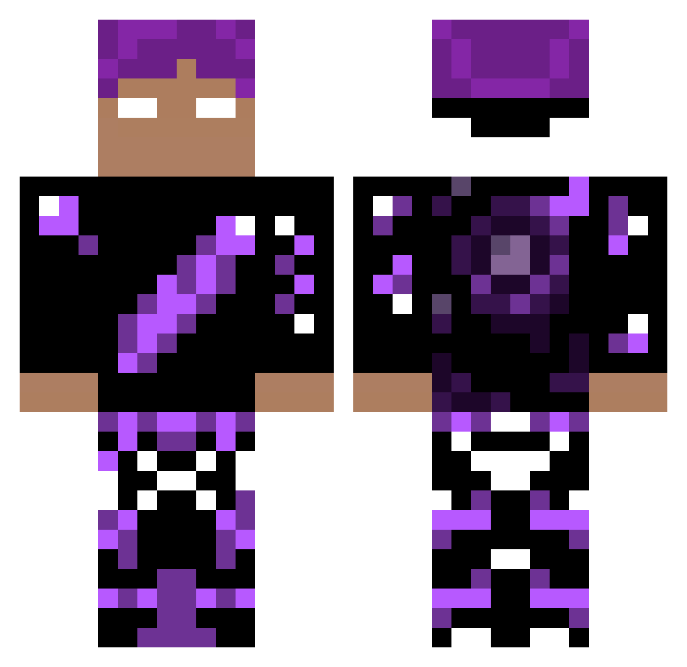 Yotrizn Minecraft skin, front and back view