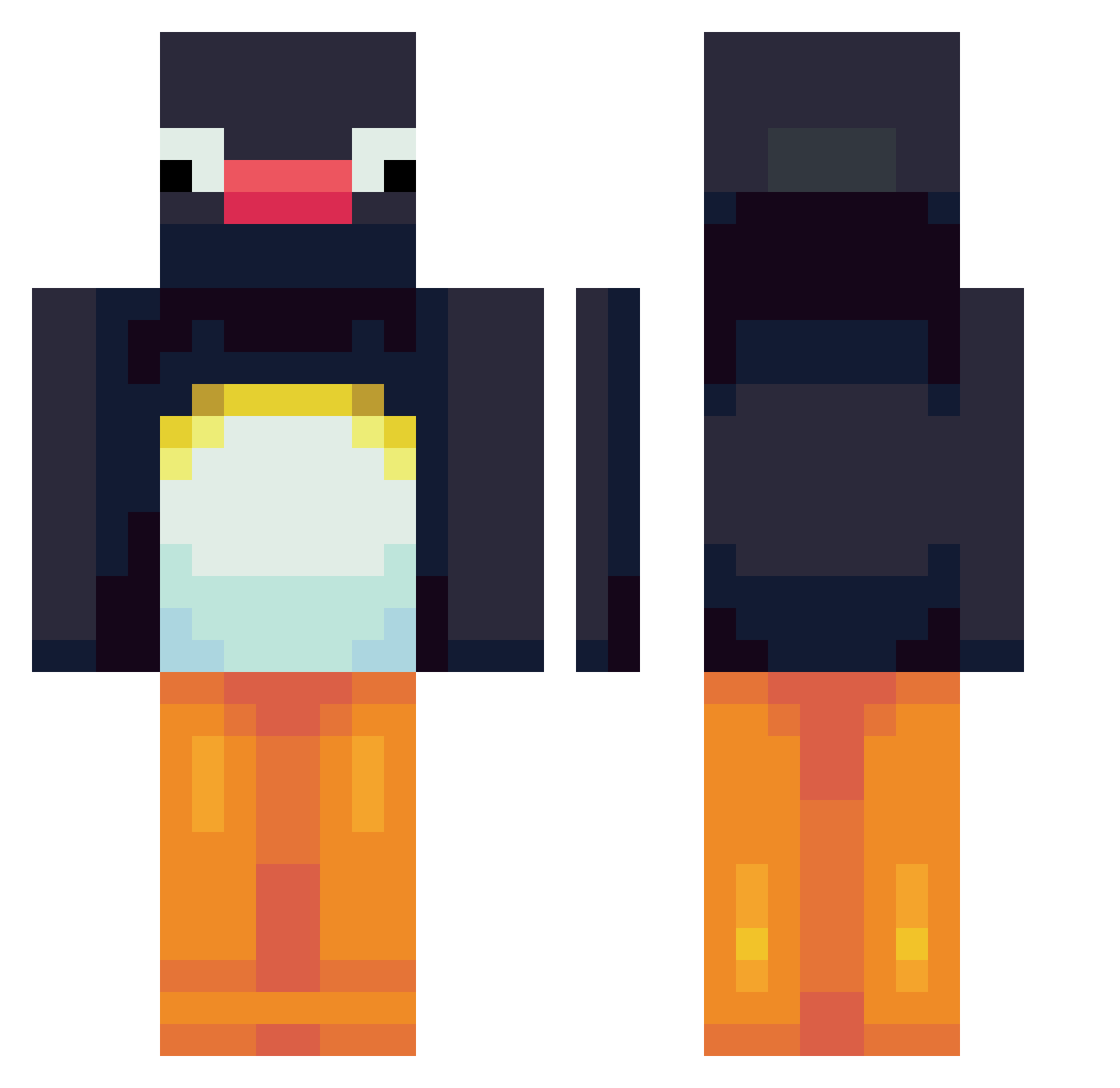 klery1 Minecraft skin, front and back view