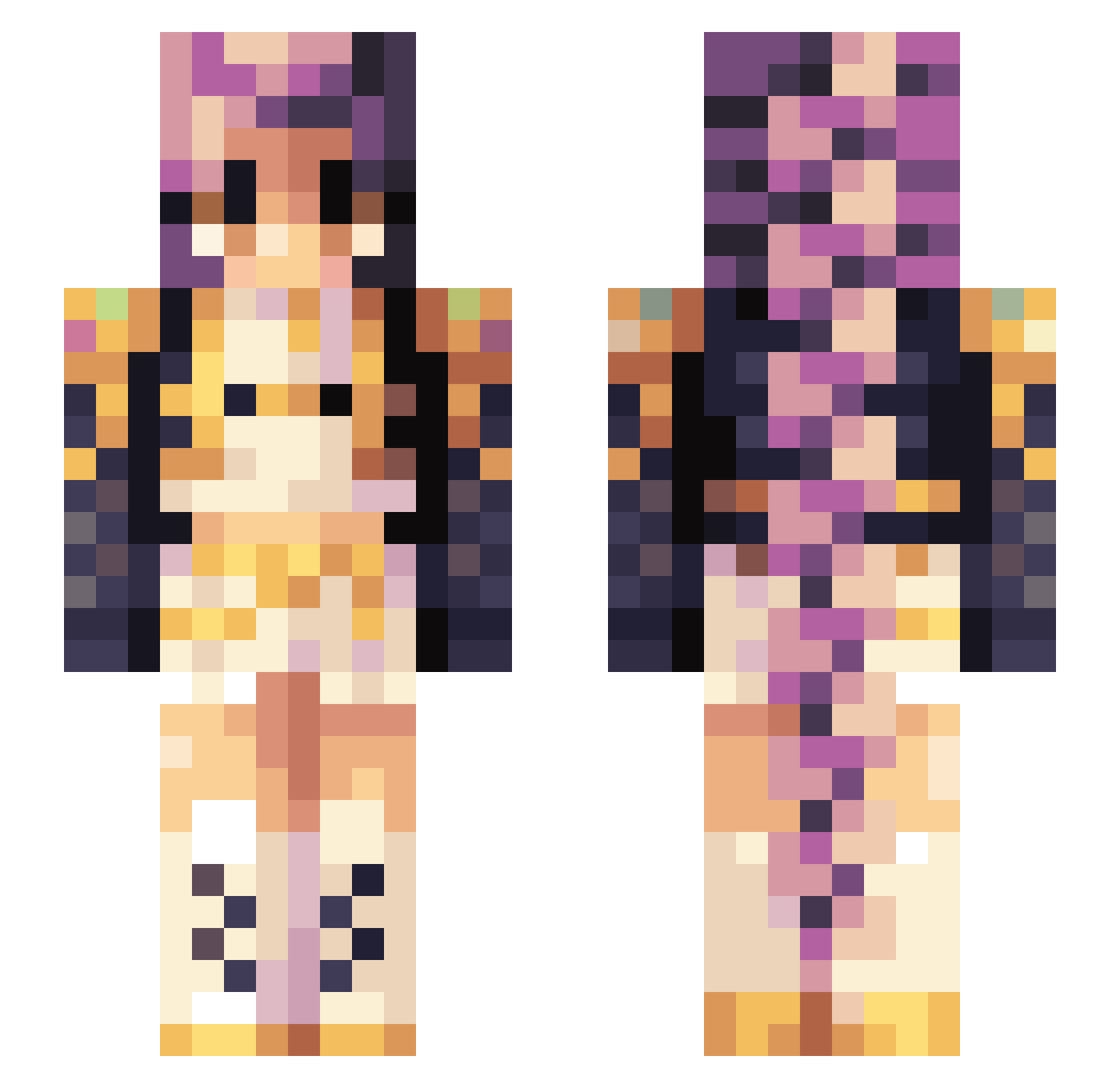 Cbregantejs Minecraft skin, front and back view