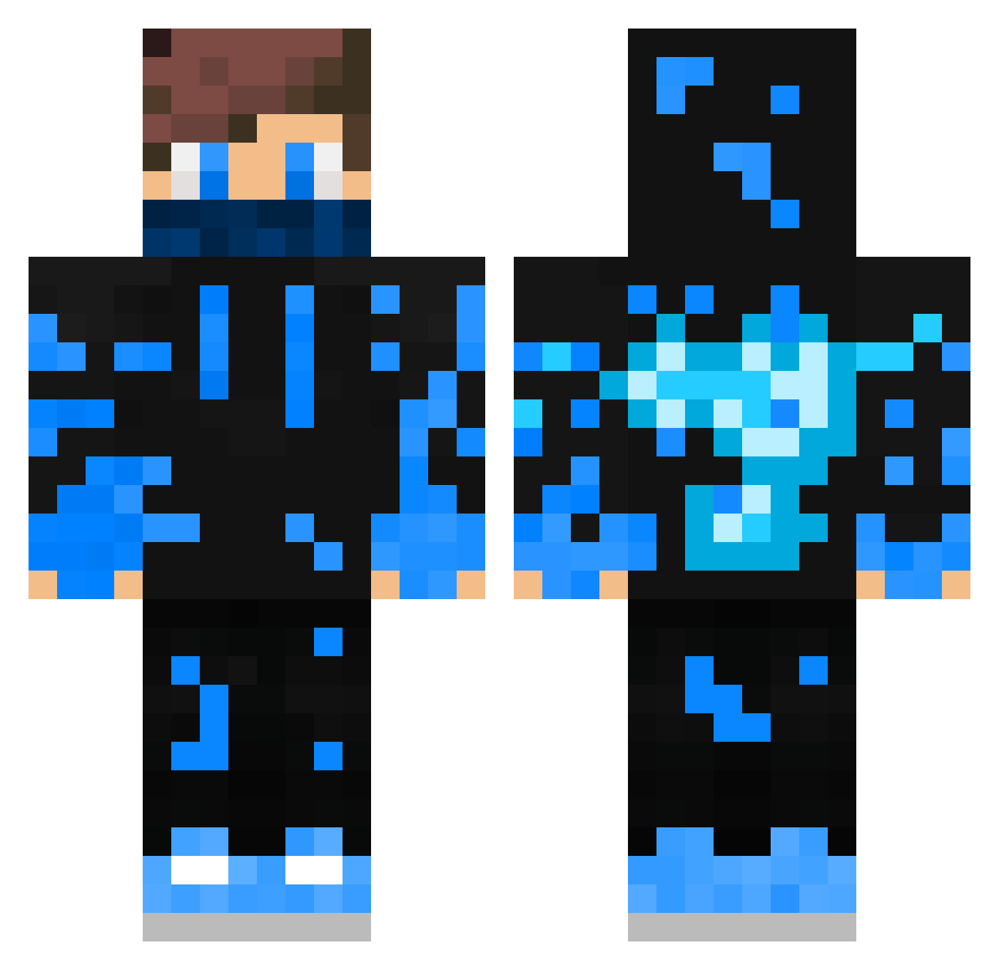 MasonKip Minecraft skin, front and back view