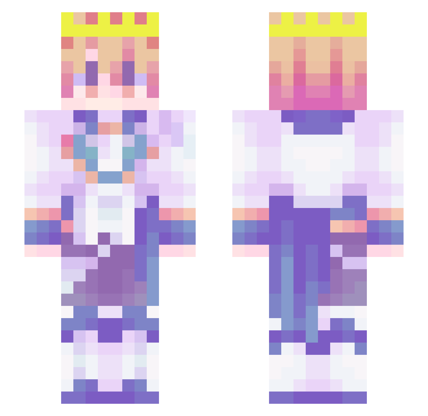 ynapMC Minecraft skin, front and back view