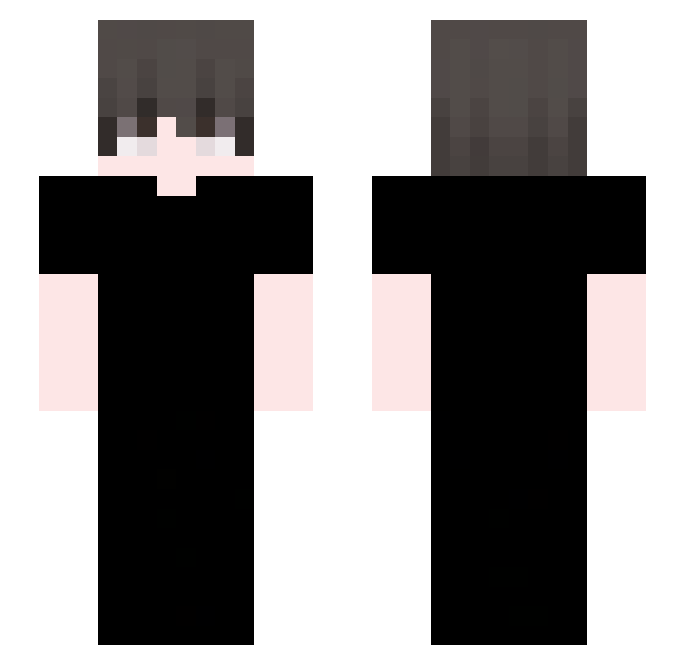 Relluii Minecraft skin, front and back view