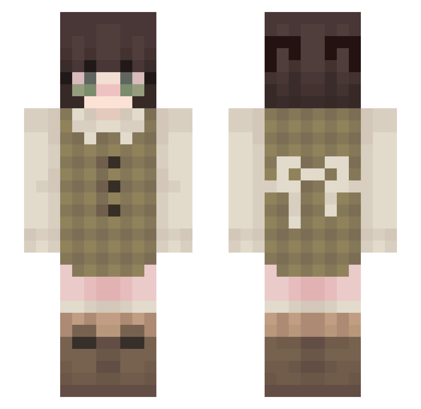 darkobatzo Minecraft skin, front and back view