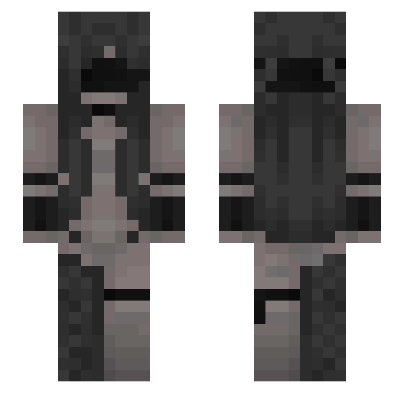 Xuedi_Axolotl Minecraft skin, front and back view