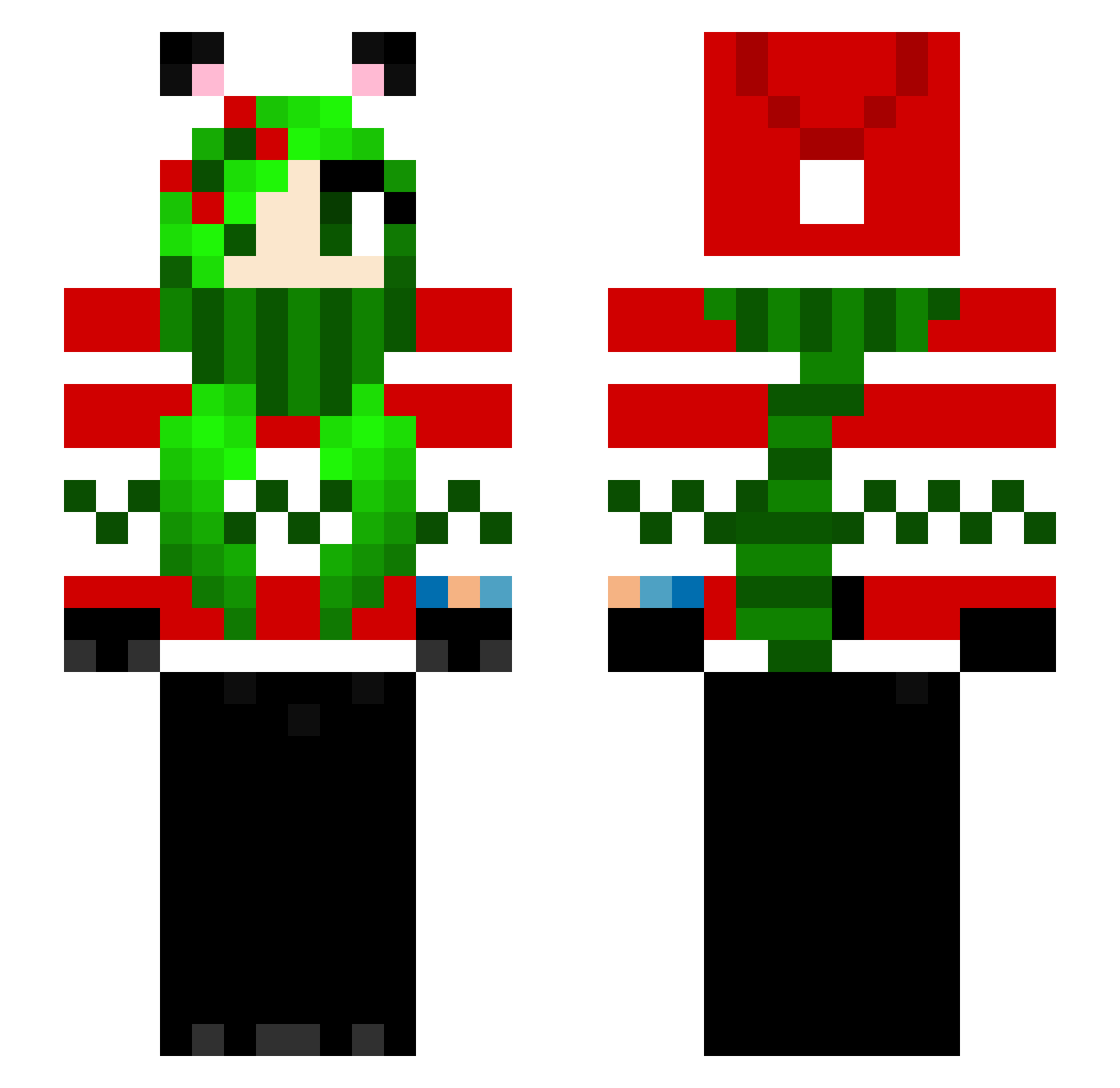 thepanda8104 Minecraft skin, front and back view