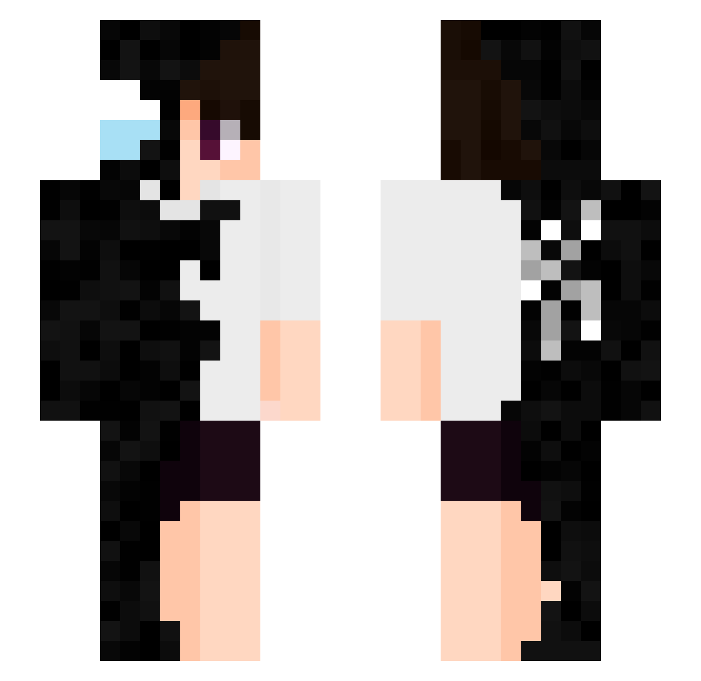 0nn Minecraft skin, front and back view