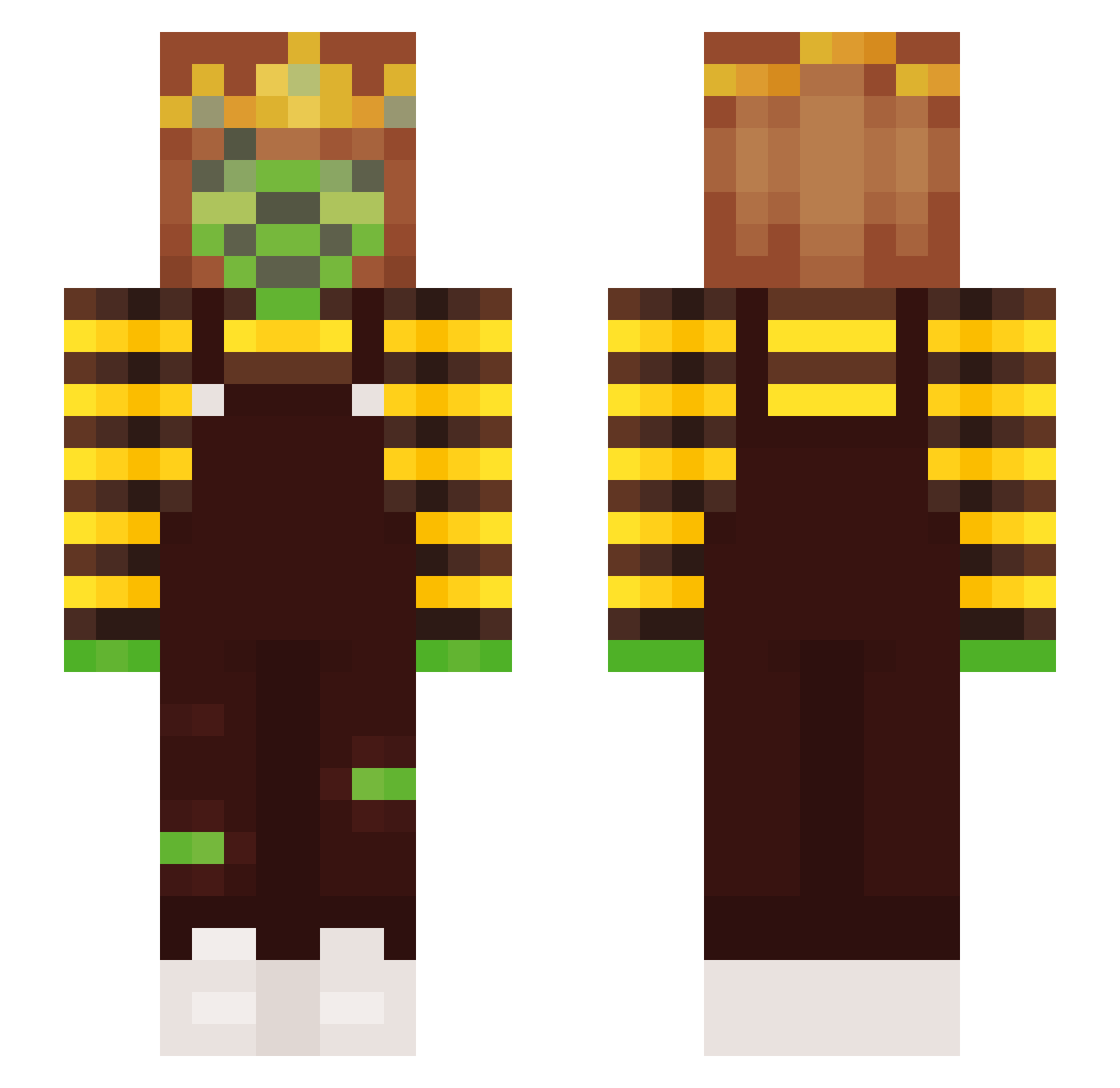 JJneedssleep Minecraft skin, front and back view