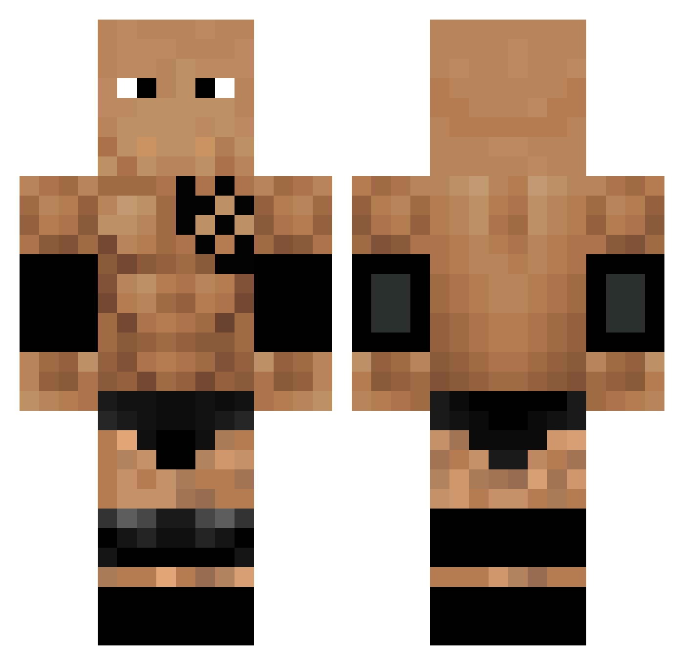 Ploab Minecraft skin, front and back view