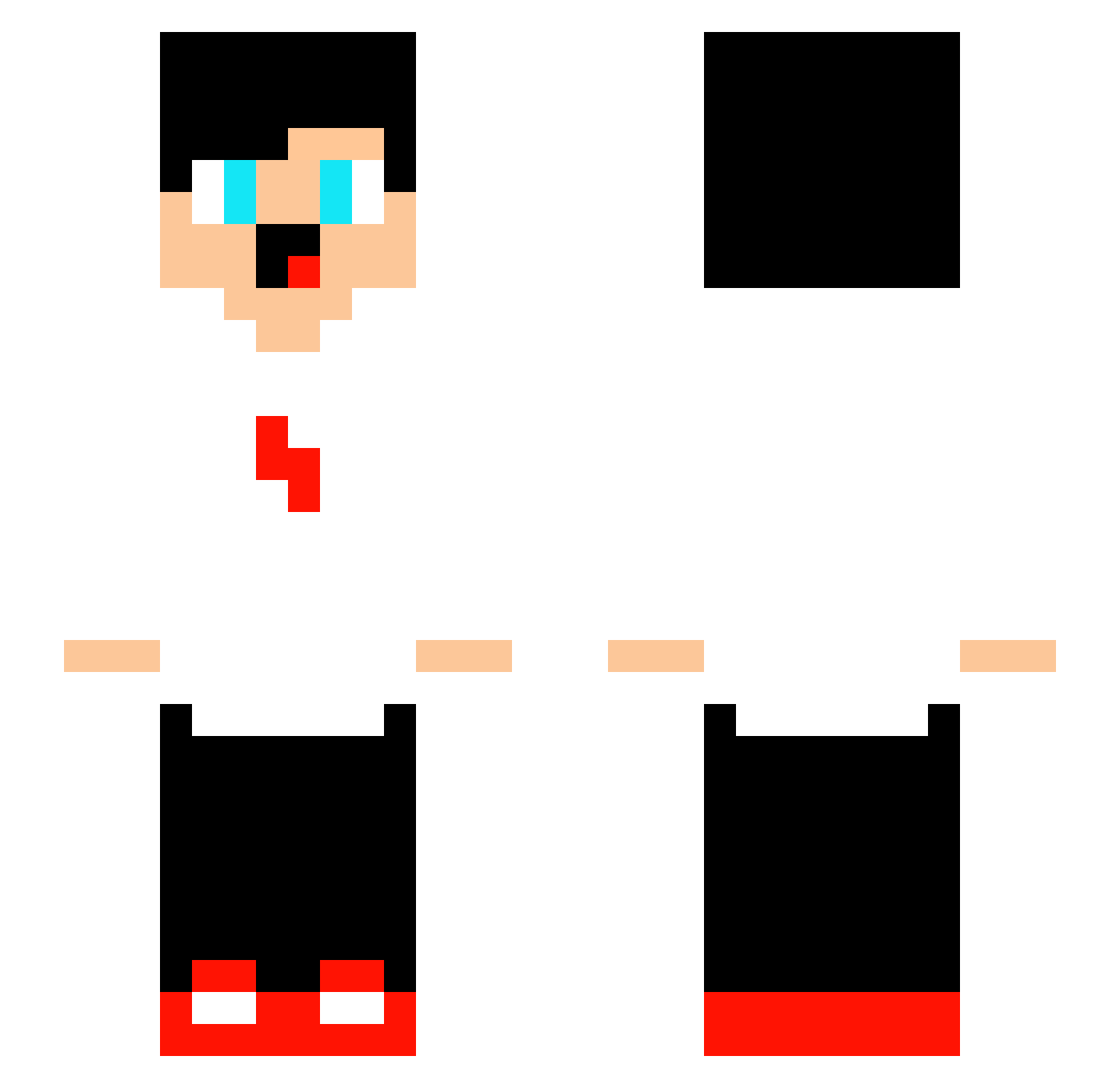 zDiogoo_ Minecraft skin, front and back view