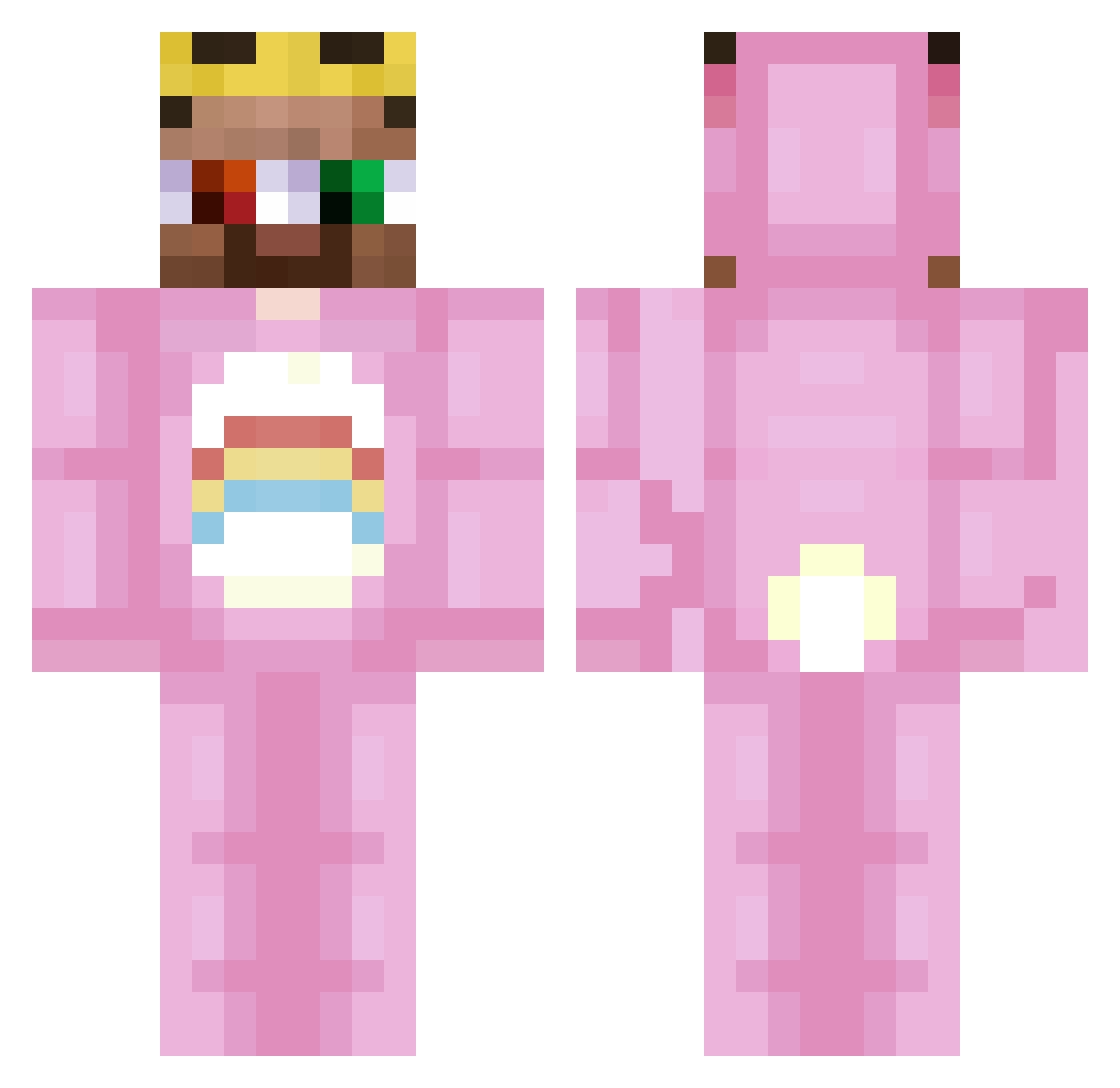 aaaaaaaaaaaylmao Minecraft skin, front and back view