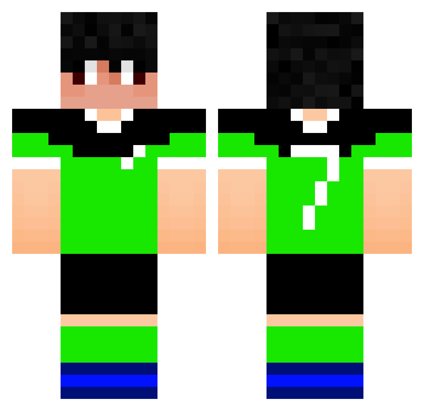 WINDSCREEN Minecraft skin, front and back view