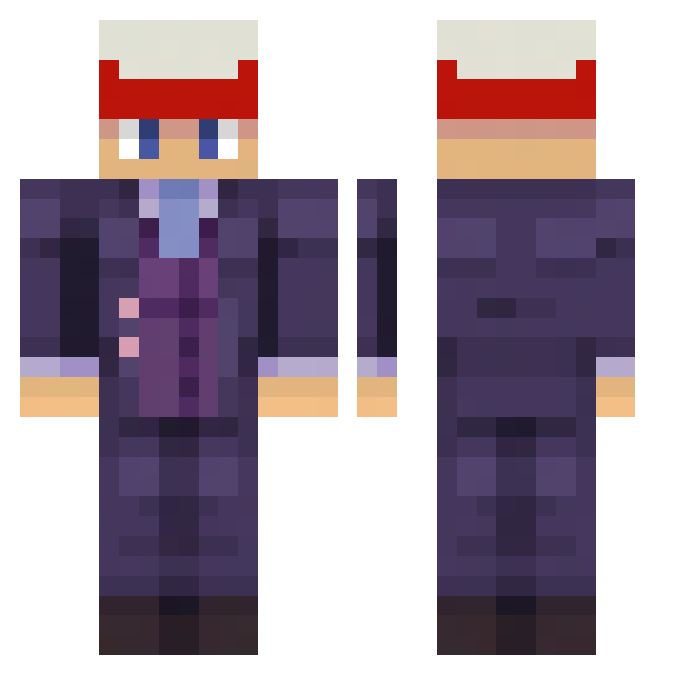 PolishToad Minecraft skin, front and back view