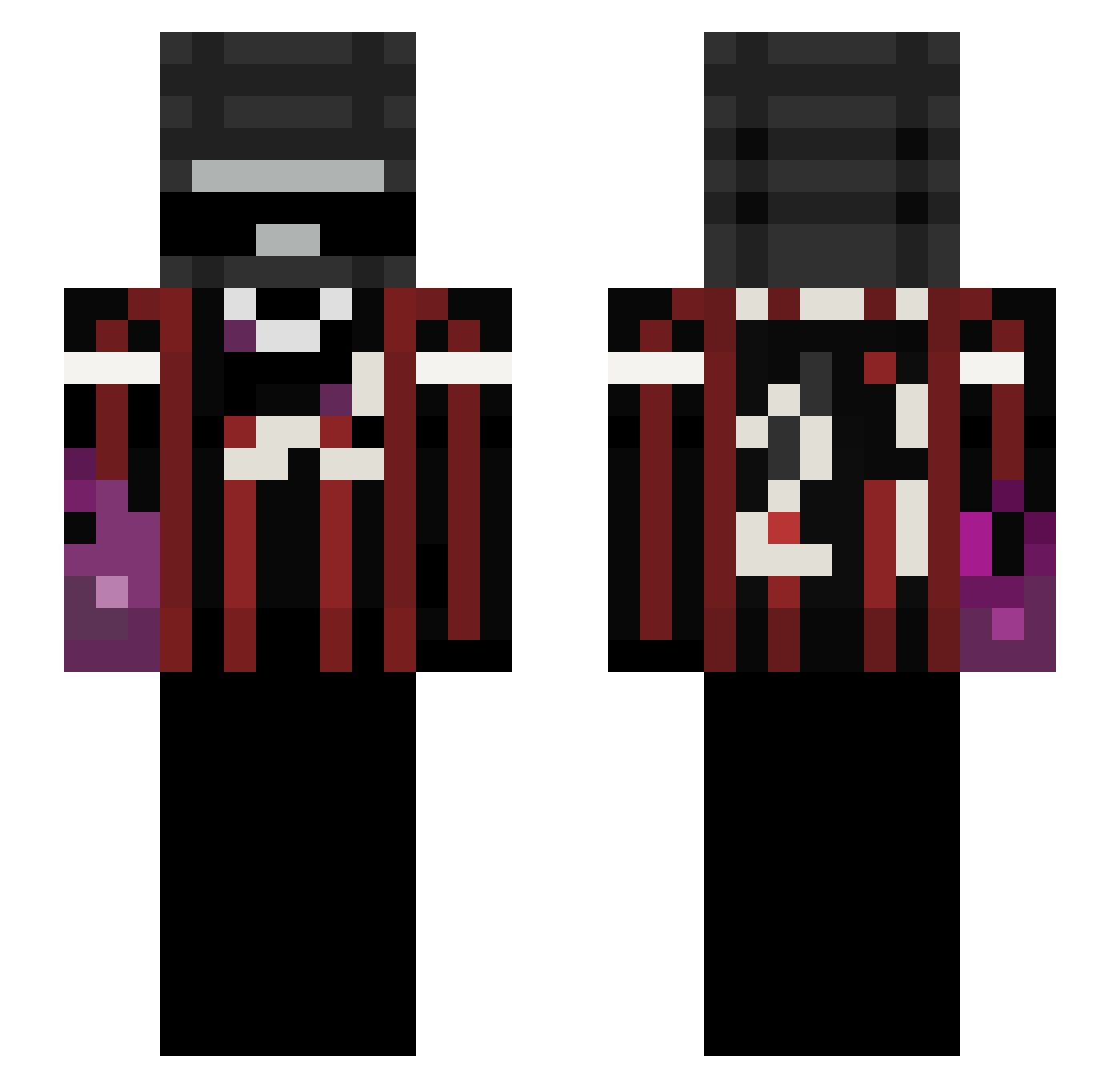 200Qzx Minecraft skin, front and back view