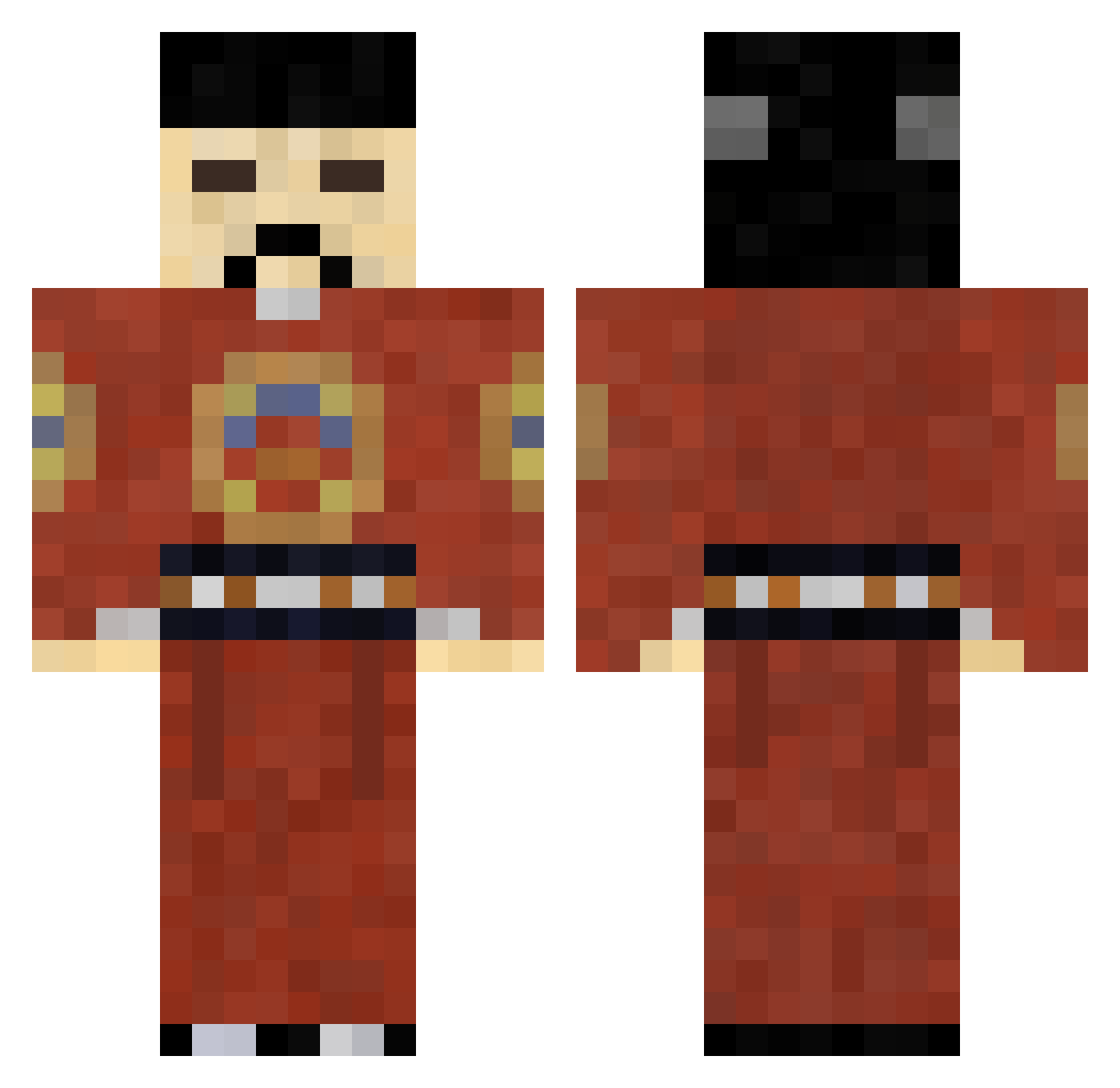 Mr_Demonz Minecraft skin, front and back view