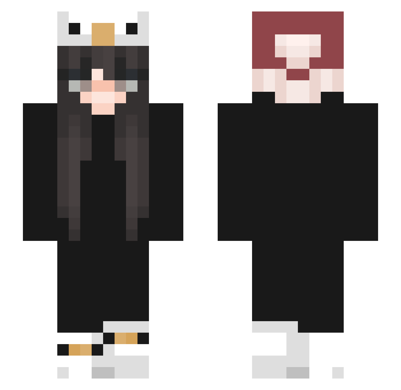 yoppyEN Minecraft skin, front and back view