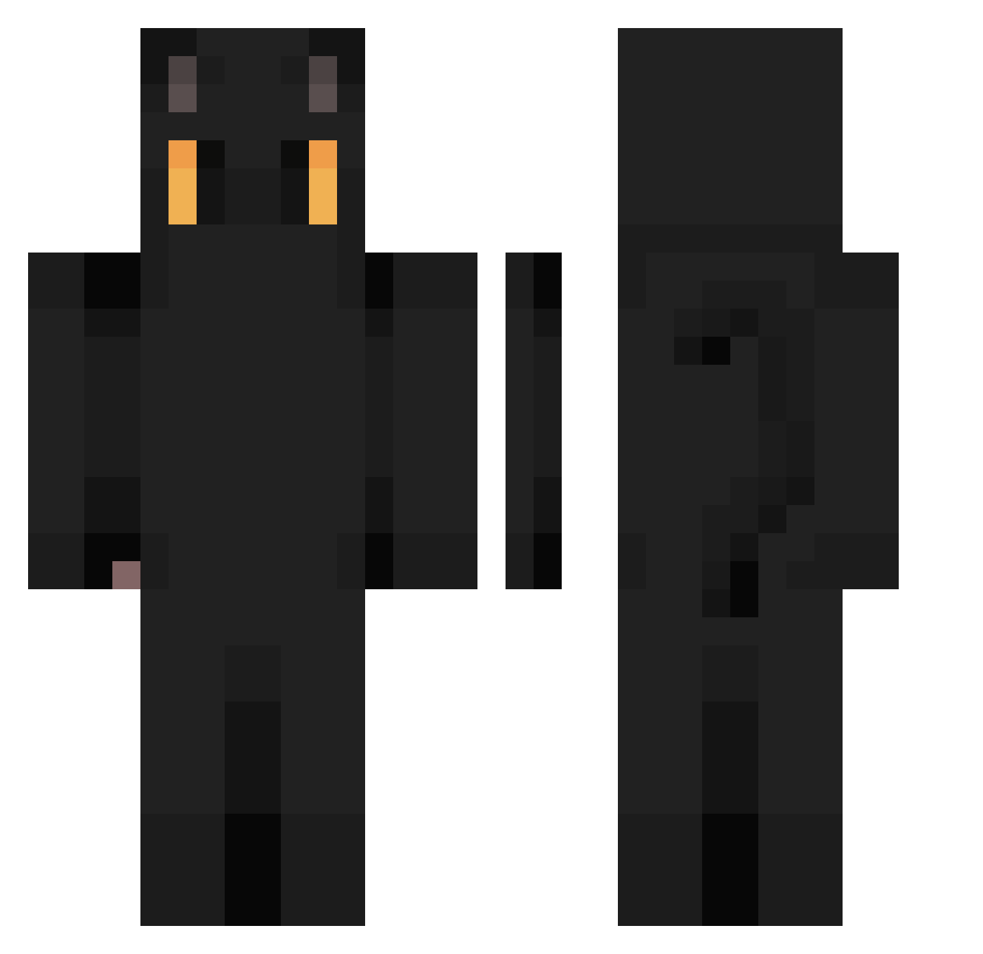 ridagokiller Minecraft skin, front and back view