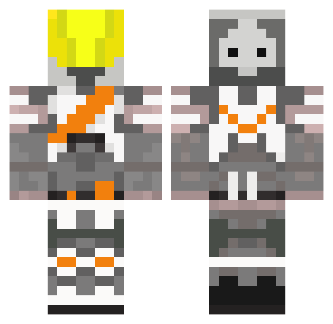 Vance Minecraft skin, front and back view