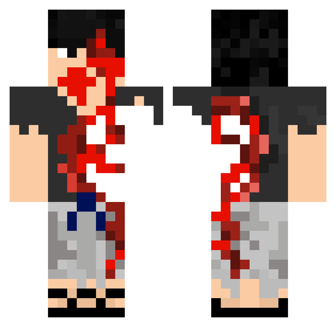 Sc6ute Minecraft skin, front and back view