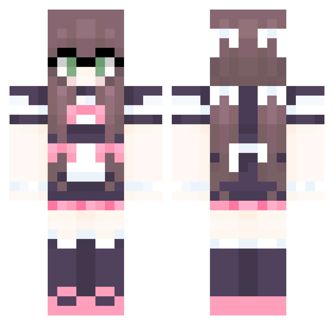 Callmeemerich Minecraft skin, front and back view