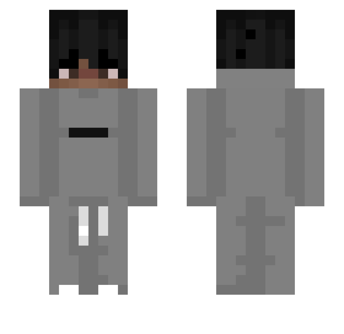 notC0D Minecraft skin, front and back view