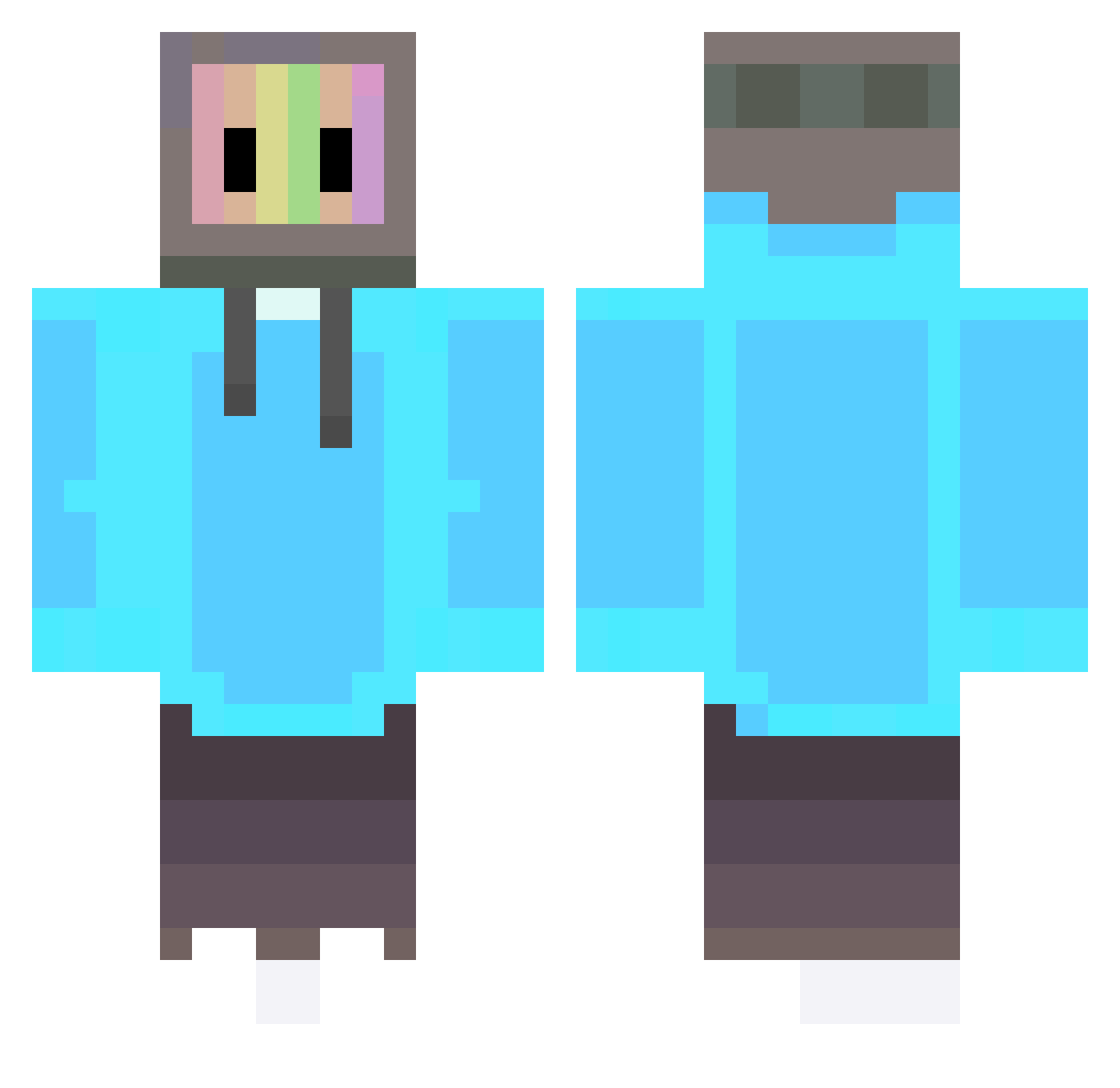 shotGatsu Minecraft skin, front and back view
