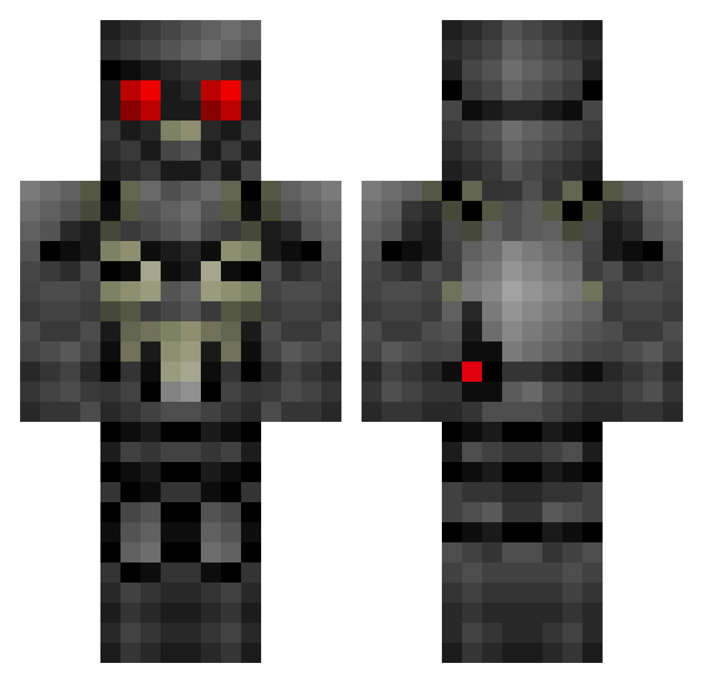 Ziliev67 Minecraft skin, front and back view