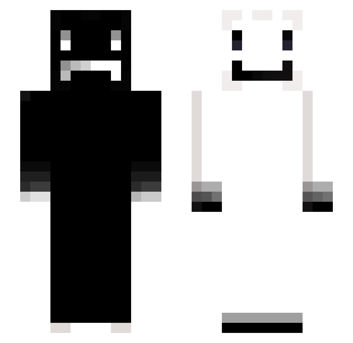 lfww Minecraft skin, front and back view