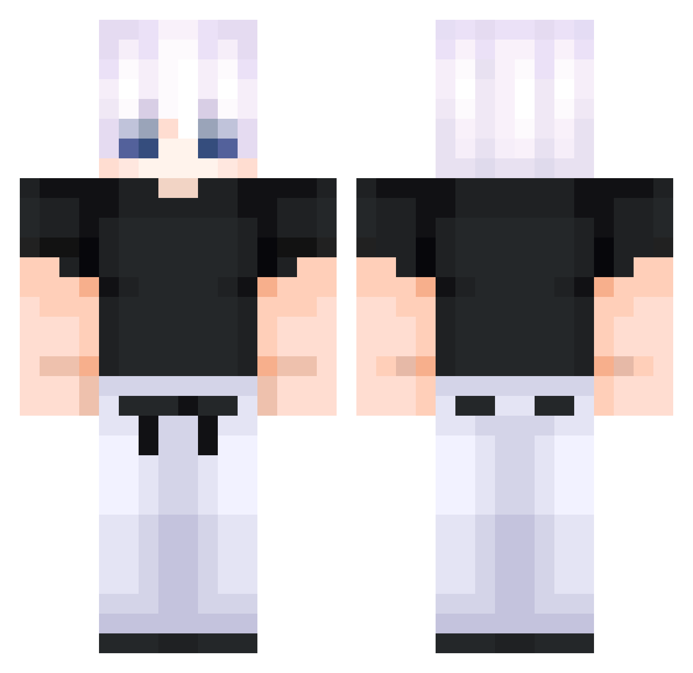 Sxmibtw Minecraft skin, front and back view