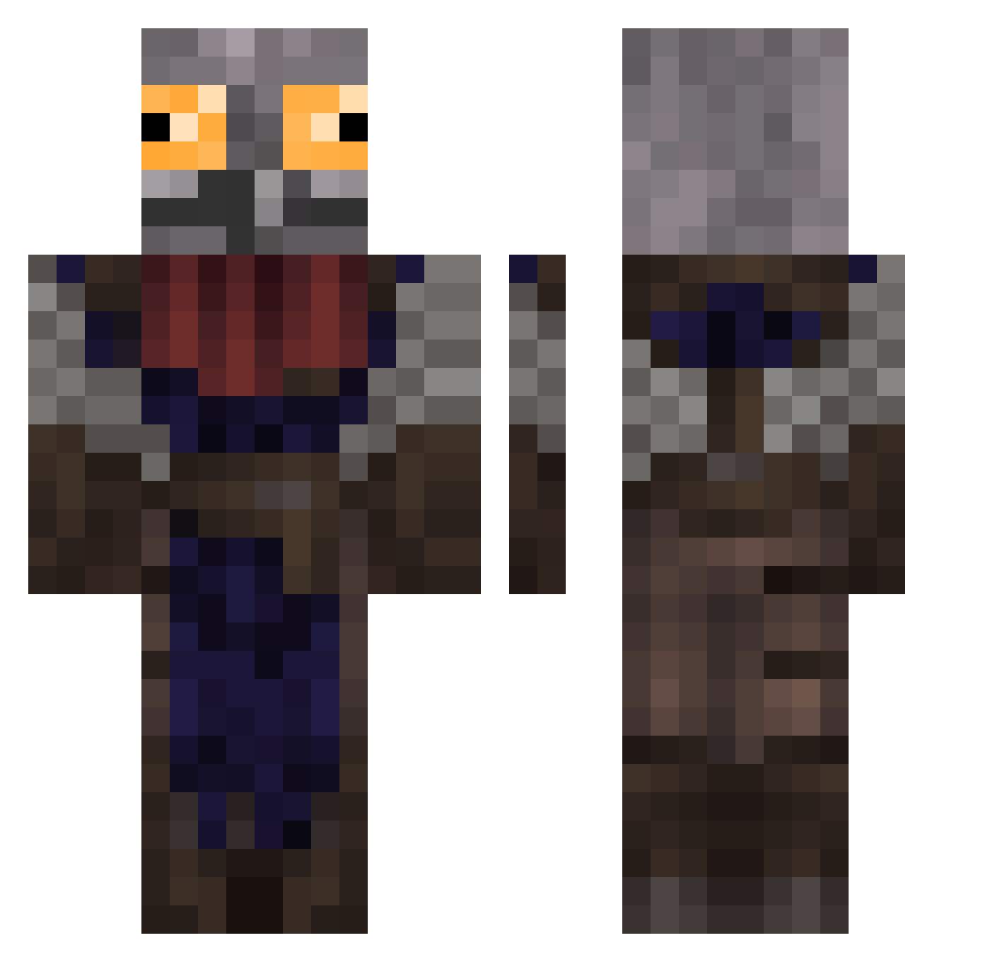 ANAT0L Minecraft skin, front and back view