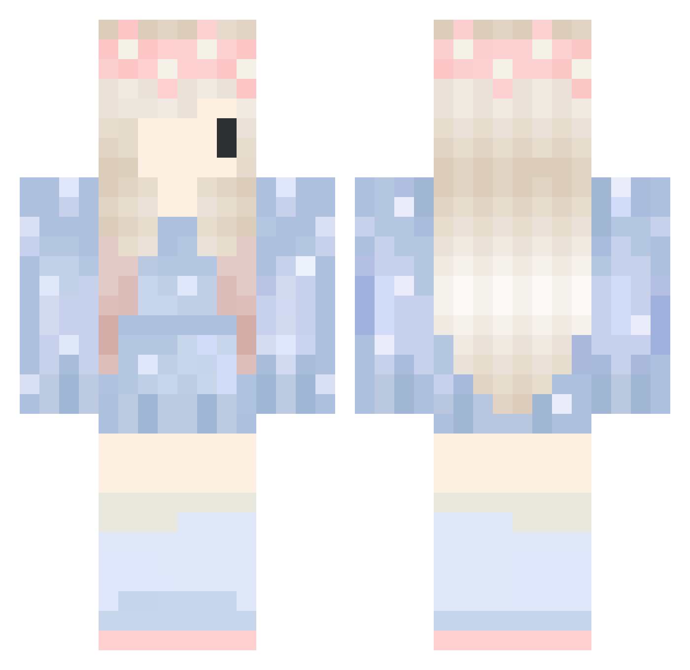 Jaquelin Minecraft skin, front and back view