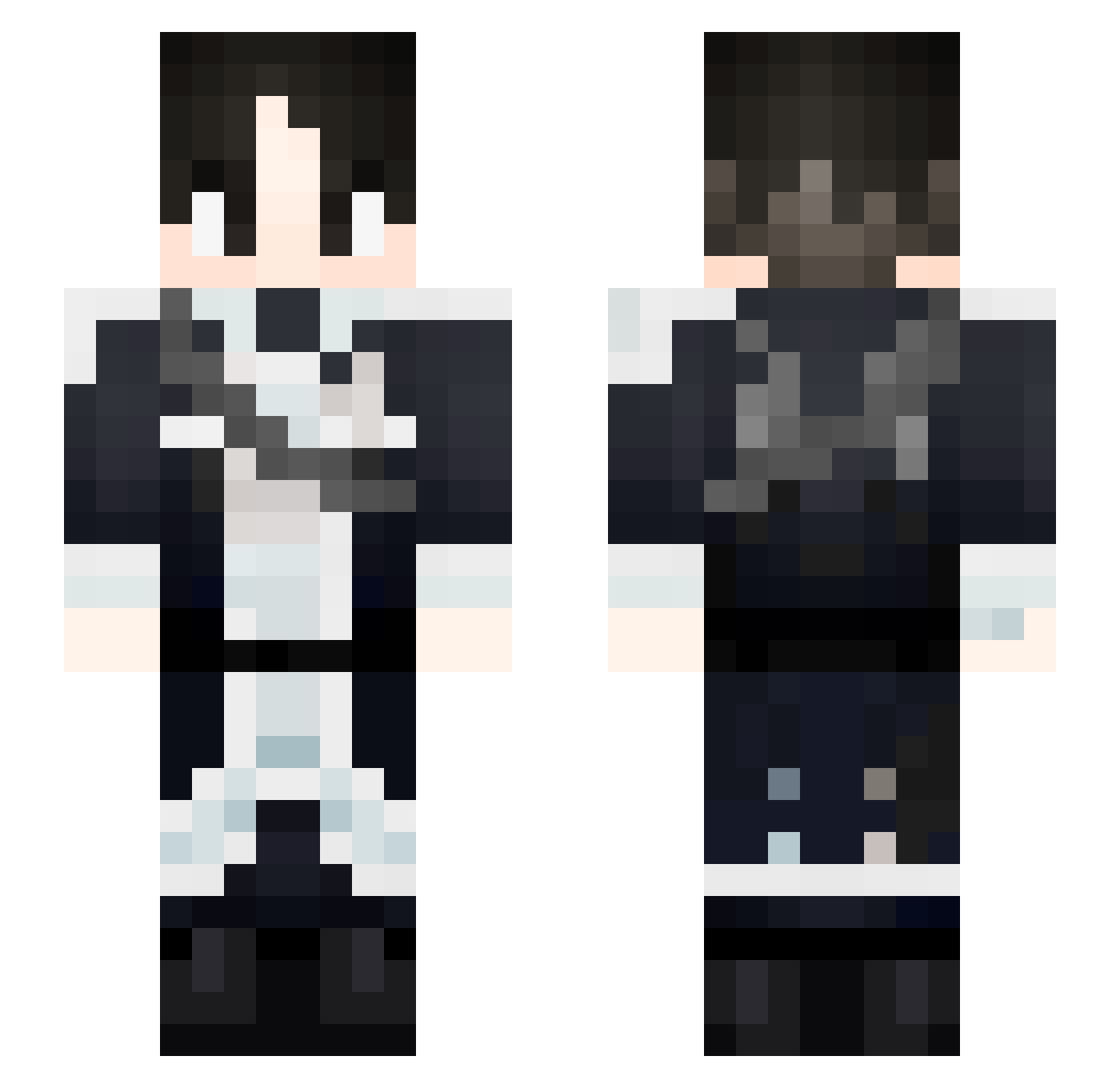 Katharsister Minecraft skin, front and back view