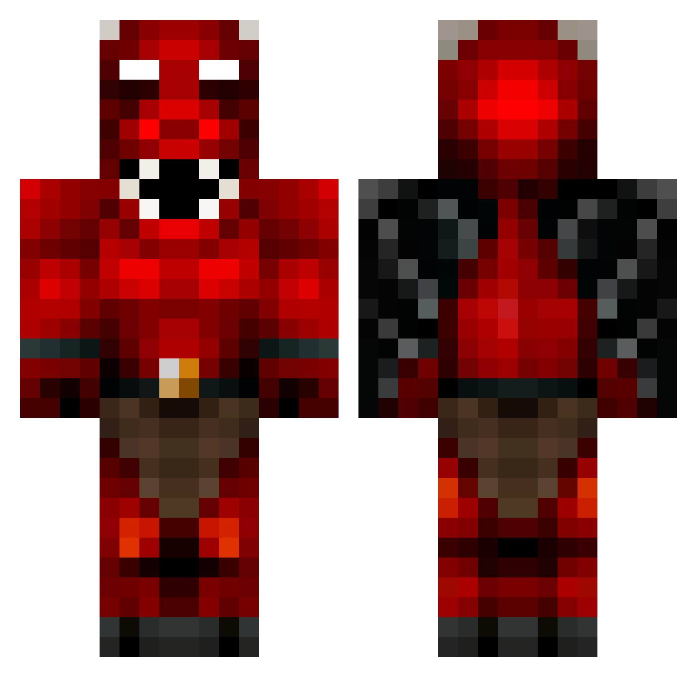 Tarvotur Minecraft skin, front and back view