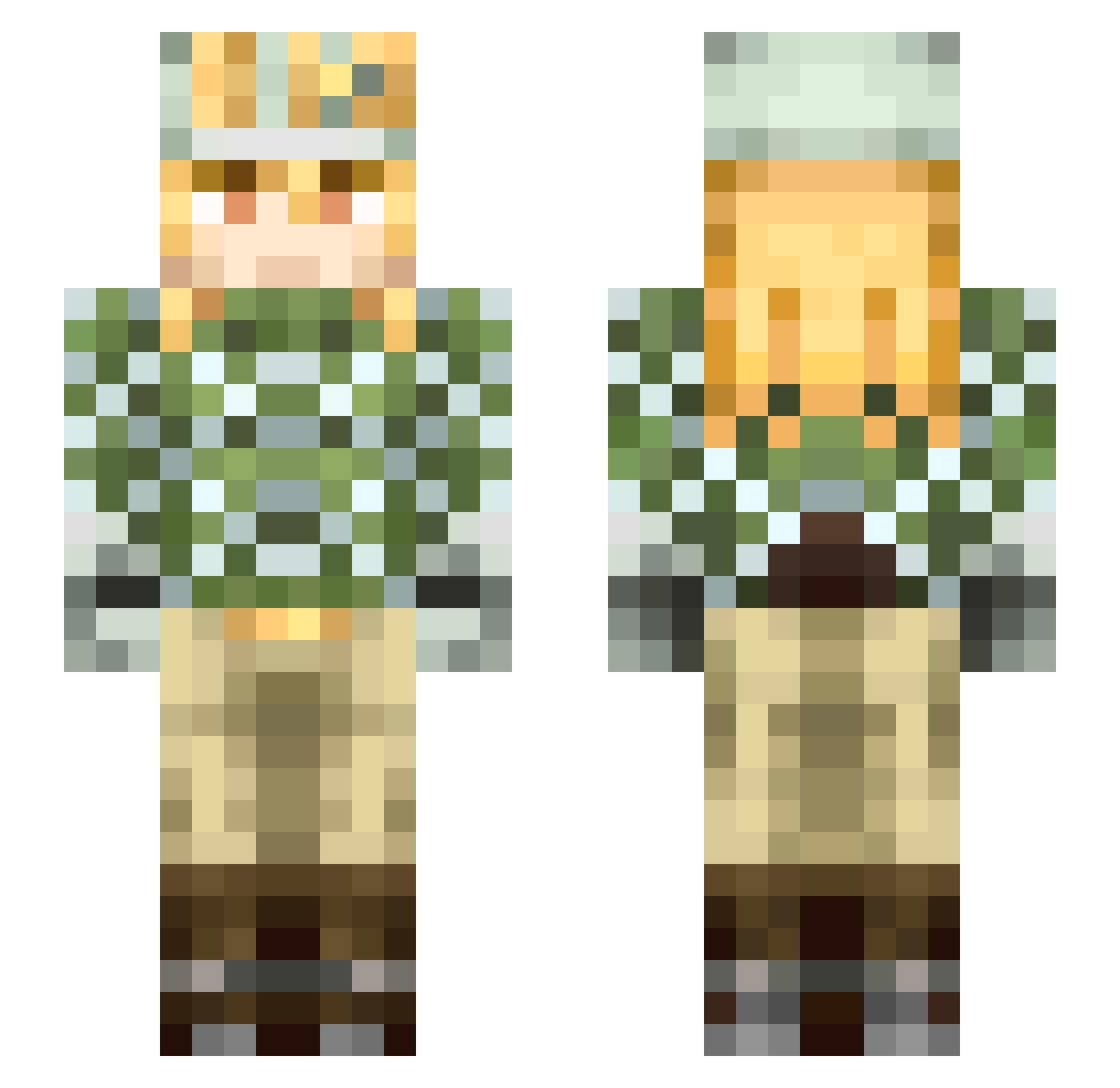 vixxyfr Minecraft skin, front and back view