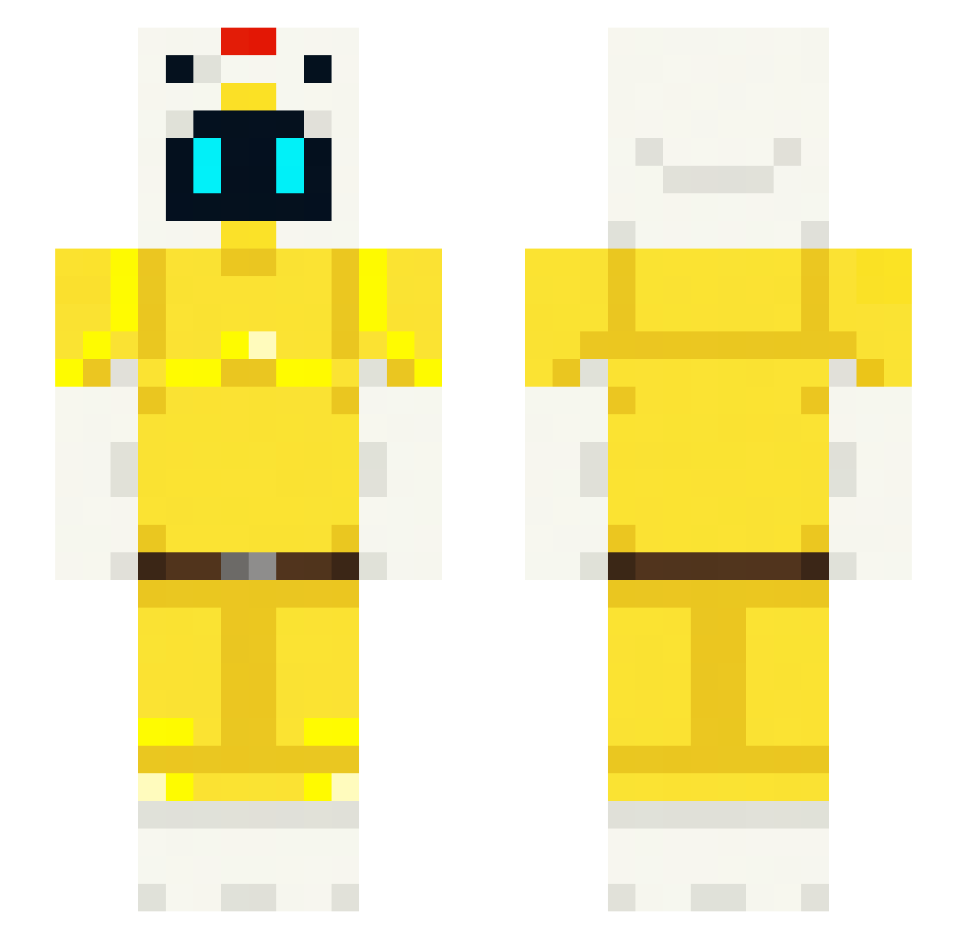 TremmerX Minecraft skin, front and back view