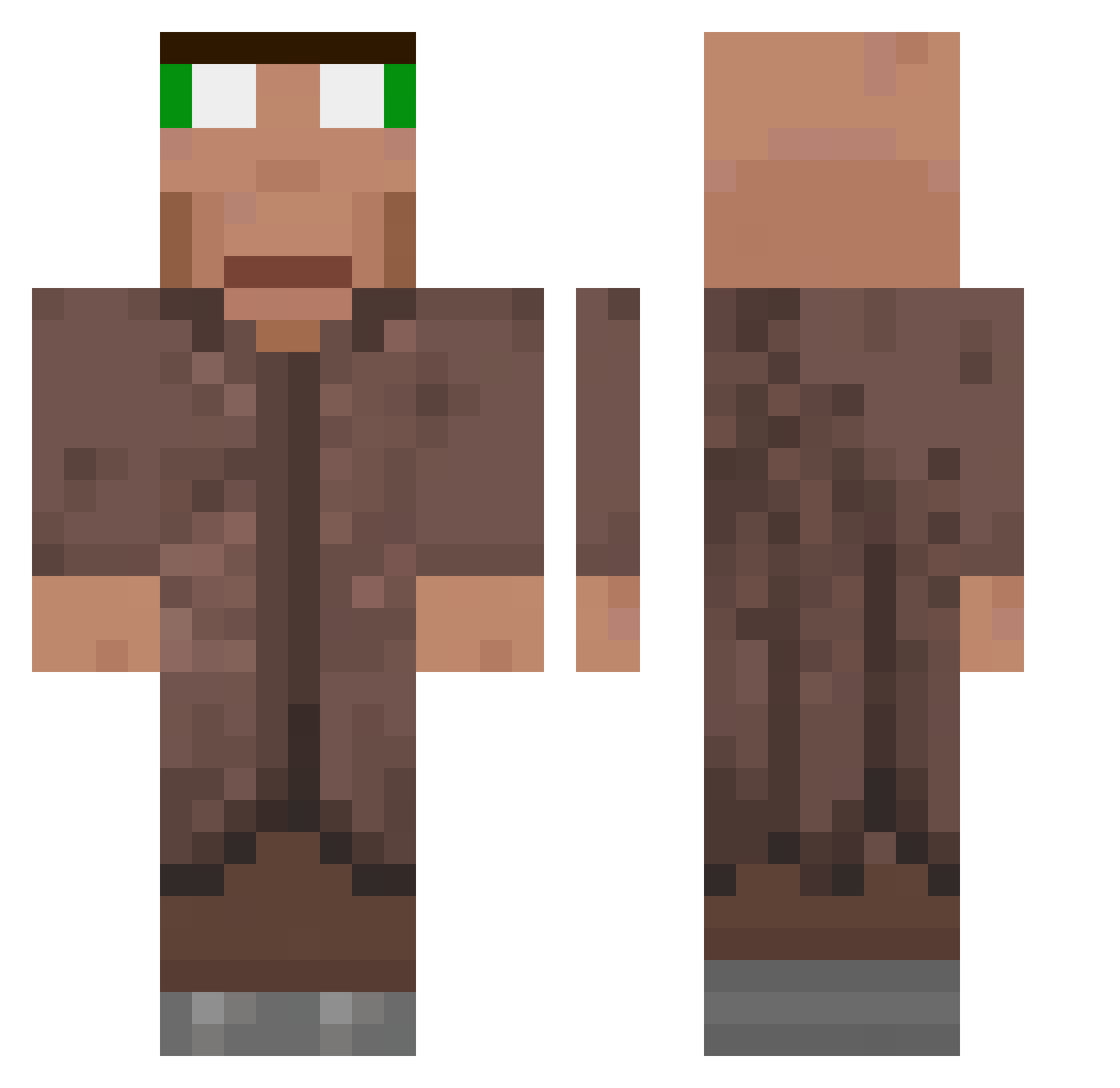 zackattacks13 Minecraft skin, front and back view