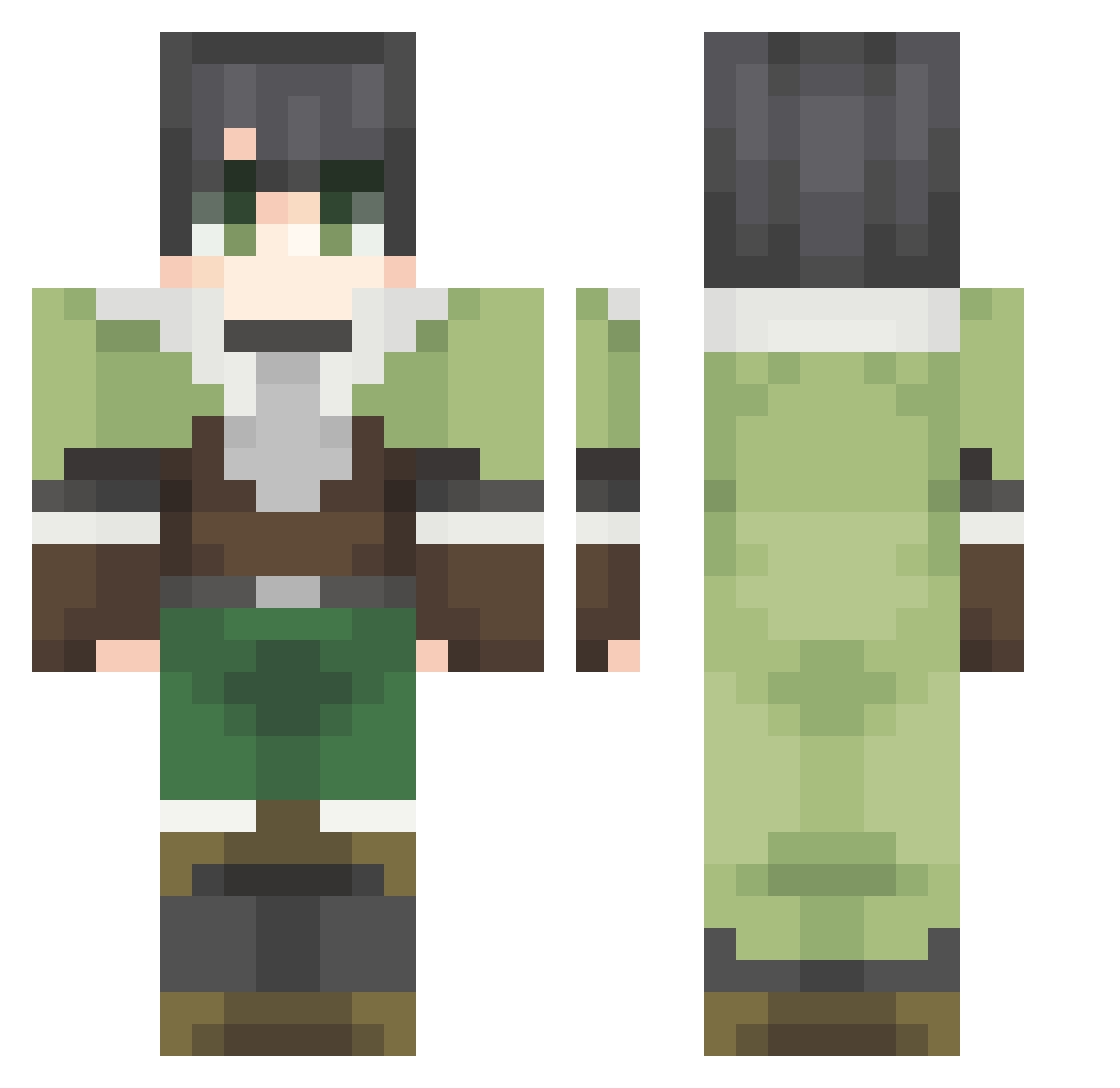 ManaKnight1221 Minecraft skin, front and back view